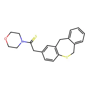 Morpholine, 4-(2-(6,11-dihydrodibenzo(b,e)thiepin-2-yl)-1-thioxoethyl)- structure