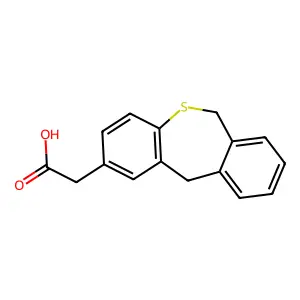 Dibenzo(b,e)thiepin-2-acetic acid, 6,11-dihydro- structure