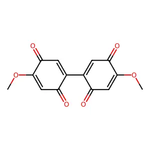 4,4'-Dimethoxy(bi-1,4-cyclohexadien-1-yl)-3,3',6,6'-tetraone structure