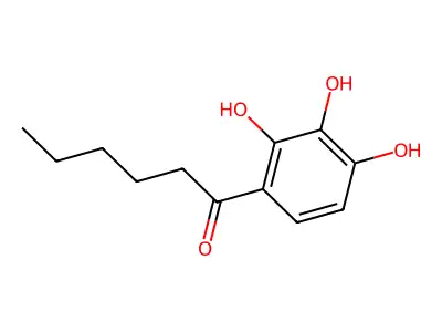 1-(2,3,4-Trihydroxyphenyl)hexan-1-one structure