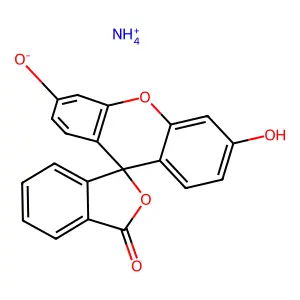 Ammonium fluorescein structure
