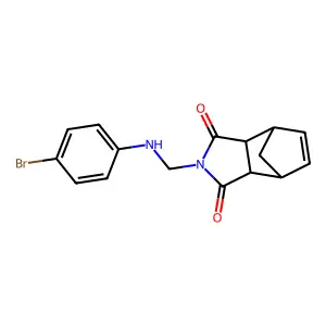 2-{[(4-Bromophenyl)amino]methyl}-3a,4,7,7a-tetrahydro-1H-4,7-methanoisoindole-1,3-dione structure