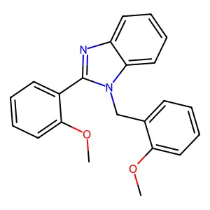 2-(2-Methoxyphenyl)-1-[(2-methoxyphenyl)methyl]benzimidazole structure
