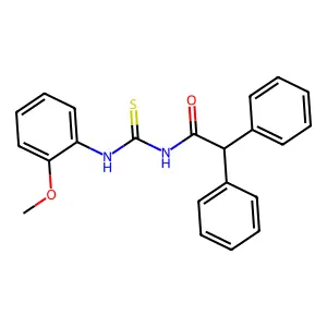 N-[(2-methoxyphenyl)carbamothioyl]-2,2-diphenylacetamide structure