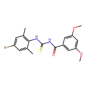N-[(4-bromo-2,6-dimethylphenyl)carbamothioyl]-3,5-dimethoxybenzamide structure