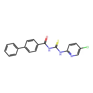 N-[(5-chloropyridin-2-yl)carbamothioyl]-4-phenylbenzamide structure