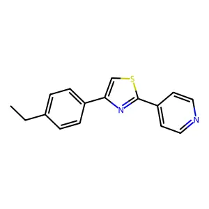 4-[4-(4-Ethylphenyl)-1,3-thiazol-2-yl]pyridine structure