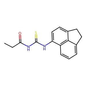 N-(1,2-dihydroacenaphthylen-5-ylcarbamothioyl)propanamide structure