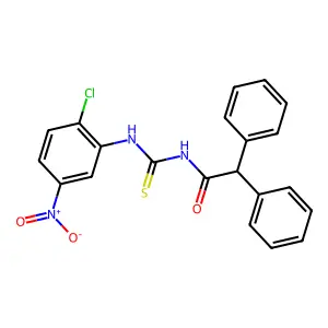 N-[(2-chloro-5-nitrophenyl)carbamothioyl]-2,2-diphenylacetamide structure