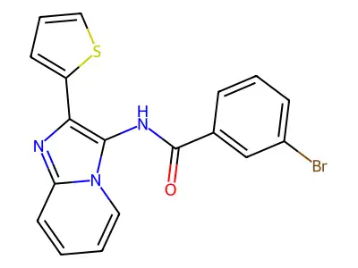 3-Bromo-N-[2-(thiophen-2-YL)imidazo[1,2-A]pyridin-3-YL]benzamide structure