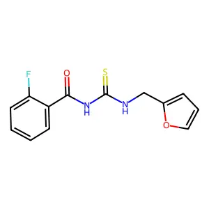 2-fluoro-N-[(furan-2-ylmethyl)carbamothioyl]benzamide structure