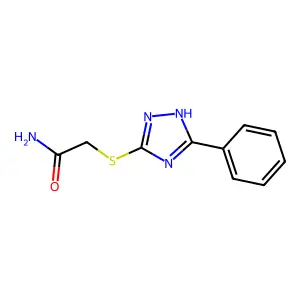2-[(5-phenyl-1H-1,2,4-triazol-3-yl)sulfanyl]acetamide structure