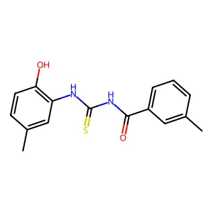 N-[(2-hydroxy-5-methylphenyl)carbamothioyl]-3-methylbenzamide structure