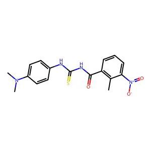 N-{[4-(dimethylamino)phenyl]carbamothioyl}-2-methyl-3-nitrobenzamide structure