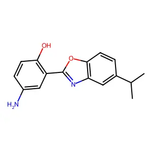 4-Amino-2-[5-(propan-2-yl)-1,3-benzoxazol-2-yl]phenol structure