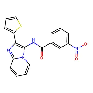3-Nitro-N-[2-(thiophen-2-YL)imidazo[1,2-A]pyridin-3-YL]benzamide structure
