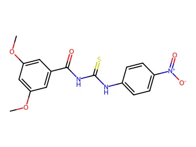 3,5-dimethoxy-N-[(4-nitrophenyl)carbamothioyl]benzamide structure
