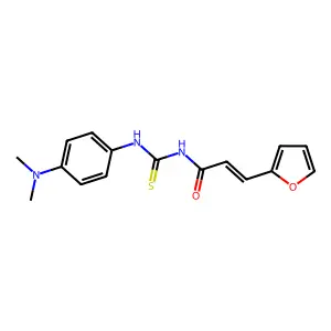 (2E)-N-{[4-(dimethylamino)phenyl]carbamothioyl}-3-(furan-2-yl)prop-2-enamide structure