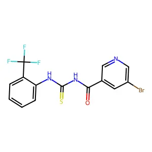 5-bromo-N-[[2-(trifluoromethyl)phenyl]carbamothioyl]pyridine-3-carboxamide structure