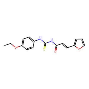 (E)-N-[(4-ethoxyphenyl)carbamothioyl]-3-(furan-2-yl)prop-2-enamide structure