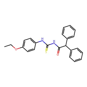 N-[(4-ethoxyphenyl)carbamothioyl]-2,2-diphenylacetamide structure
