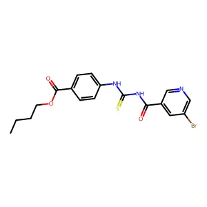 Butyl 4-[(5-bromopyridine-3-carbonyl)carbamothioylamino]benzoate structure
