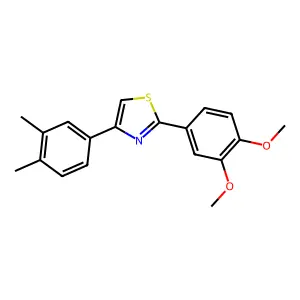 2-(3,4-Dimethoxyphenyl)-4-(3,4-dimethylphenyl)-1,3-thiazole structure