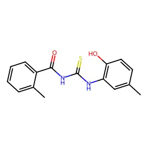 N-[(2-hydroxy-5-methylphenyl)carbamothioyl]-2-methylbenzamide structure