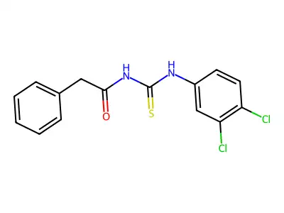 N-[(3,4-dichlorophenyl)carbamothioyl]-2-phenylacetamide structure