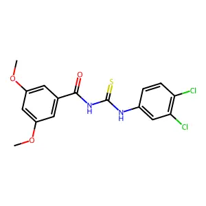 N-[(3,4-dichlorophenyl)carbamothioyl]-3,5-dimethoxybenzamide structure