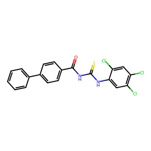 4-phenyl-N-[(2,4,5-trichlorophenyl)carbamothioyl]benzamide structure