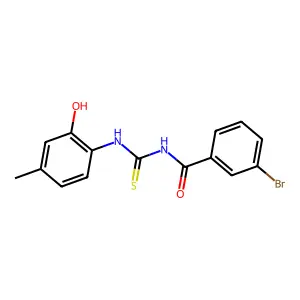 3-bromo-N-[(2-hydroxy-4-methylphenyl)carbamothioyl]benzamide structure