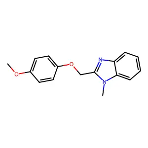 2-[(4-Methoxyphenoxy)methyl]-1-methylbenzimidazole structure