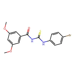 N-[(4-bromophenyl)carbamothioyl]-3,5-dimethoxybenzamide structure