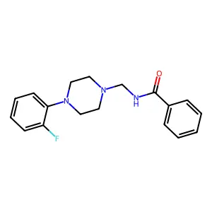 N-{[4-(2-fluorophenyl)piperazin-1-yl]methyl}benzamide structure