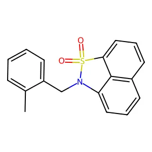 2-(2-methylbenzyl)-2H-naphtho[1,8-cd]isothiazole 1,1-dioxide structure