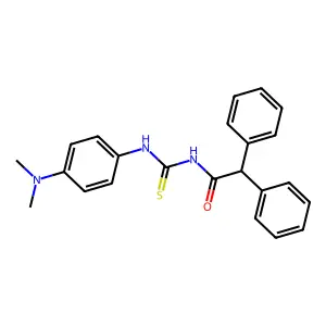 N-[4-(dimethylamino)phenyl]-N'-(diphenylacetyl)thiourea structure