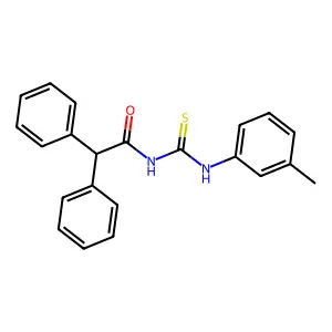 N-[(3-methylphenyl)carbamothioyl]-2,2-diphenylacetamide structure