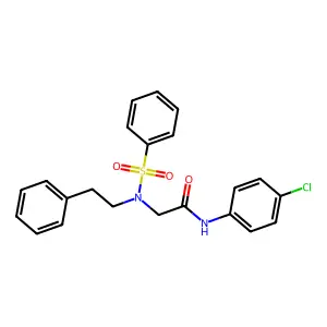 N-(4-chlorophenyl)-N~2~-(2-phenylethyl)-N~2~-(phenylsulfonyl)glycinamide structure