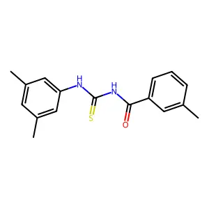 N-[(3,5-dimethylphenyl)carbamothioyl]-3-methylbenzamide structure