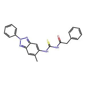 N-[(6-methyl-2-phenylbenzotriazol-5-yl)carbamothioyl]-2-phenylacetamide structure
