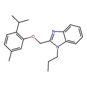 2-[(5-Methyl-2-propan-2-ylphenoxy)methyl]-1-propylbenzimidazole structure
