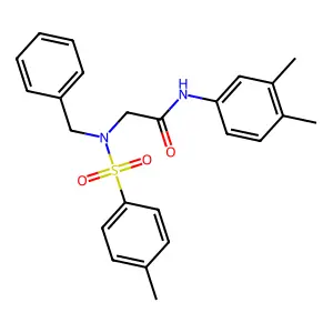 2-[benzyl-(4-methylphenyl)sulfonylamino]-N-(3,4-dimethylphenyl)acetamide structure