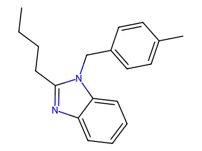 2-Butyl-1-[(4-methylphenyl)methyl]benzimidazole structure