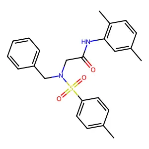 2-[benzyl-(4-methylphenyl)sulfonylamino]-N-(2,5-dimethylphenyl)acetamide structure