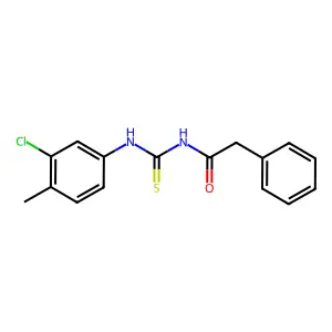 N-[(3-chloro-4-methylphenyl)carbamothioyl]-2-phenylacetamide structure
