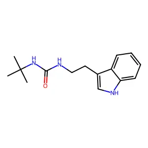 1-tert-butyl-3-[2-(1H-indol-3-yl)ethyl]urea structure