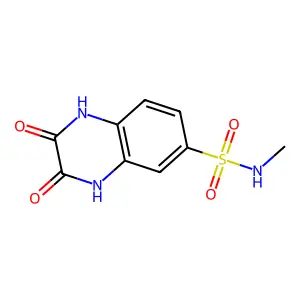 N-methyl-2,3-dioxo-1,4-dihydroquinoxaline-6-sulfonamide structure