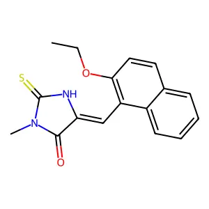 5-[(2-Ethoxy-1-naphthyl)methylene]-3-methyl-2-thioxo-4-imidazolidinone structure