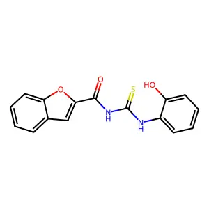 N-[(2-hydroxyphenyl)carbamothioyl]-1-benzofuran-2-carboxamide structure
